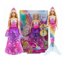 *** POUPÉE BARBIE DREAMTOPIA - POUPÉE TRANSFORMATION DE PRINCESSE À SIRÈNE